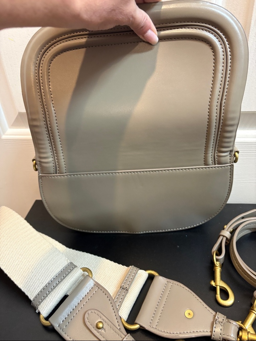 Zara Taupe Crossbody Bag with Removable Straps - Picture 4 of 4